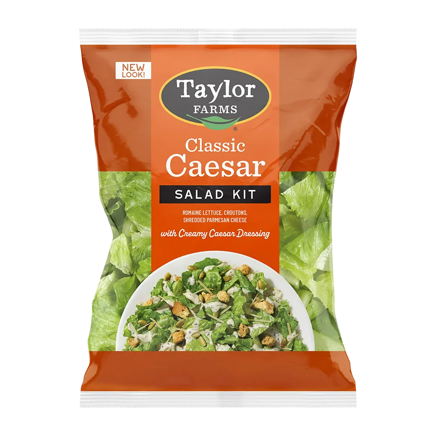 Fresh lettuce leaves arranged in a vibrant mix from Taylor Farms, ideal for salads and healthy meals.