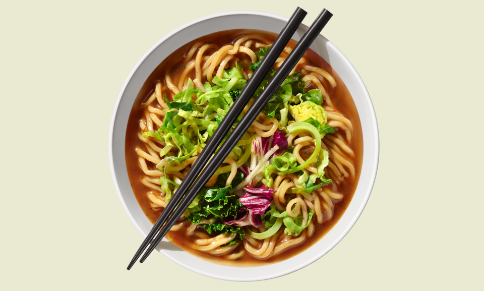 Miso Ramen Kit featuring noodles, broth, and toppings in a vibrant presentation.