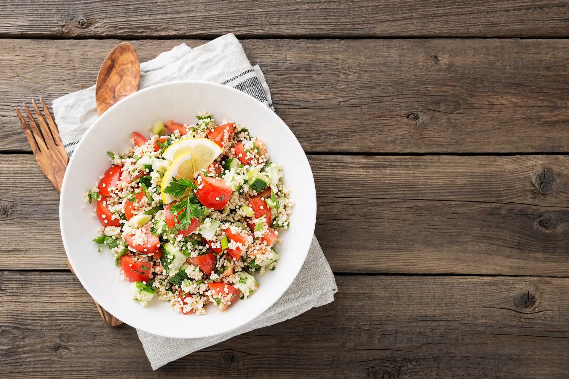 Tomato & Couscous Green Salad