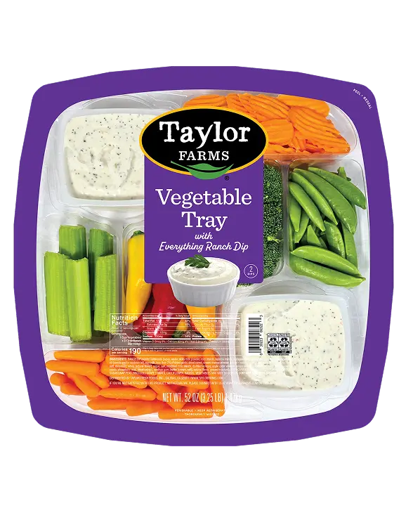 Dual Dip Veggie Tray 52 oz