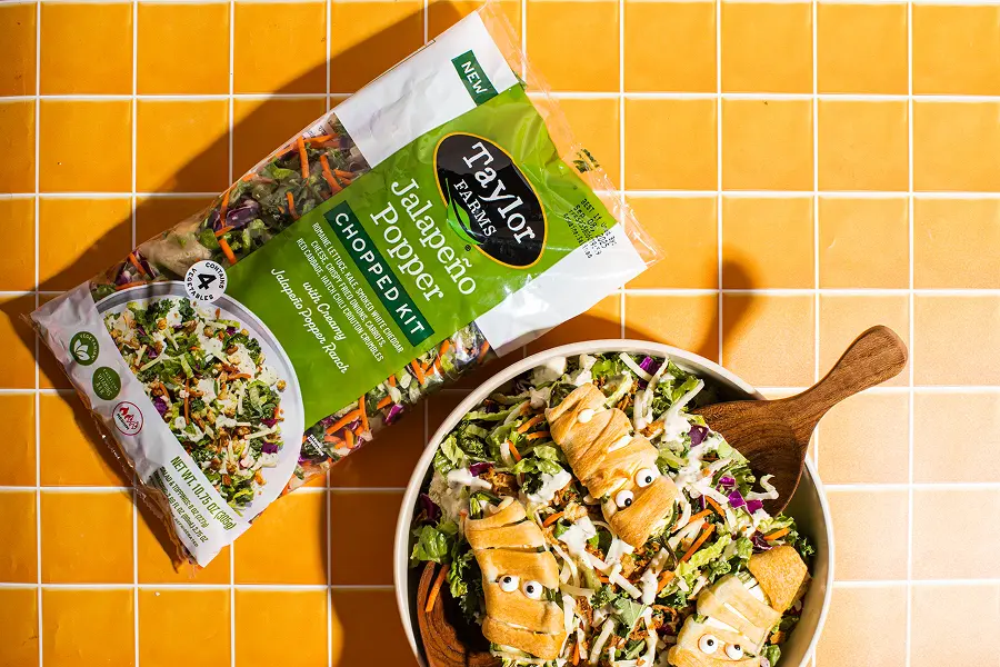 Jalapeno Popper Mummy Salad with package Jalapeno Popper Mummy Salad with package