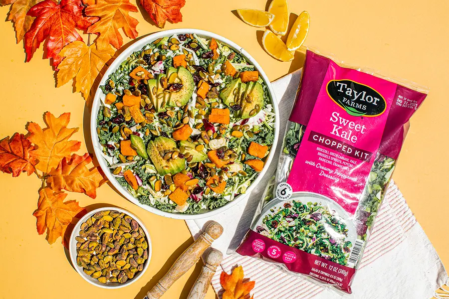 Squash & Pistachio Sweet Kale Fall Salad