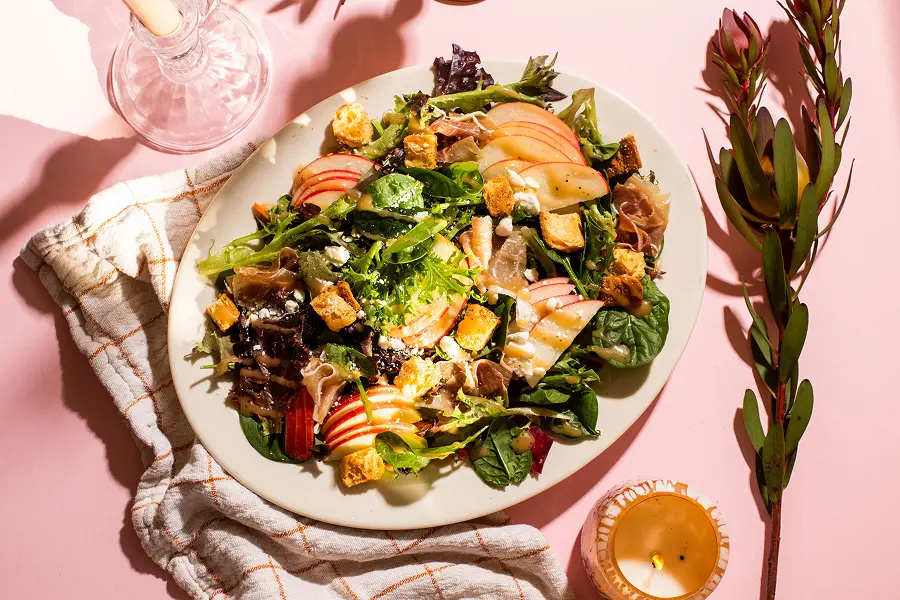 Honey Balsamic Prosciutto & Apple Salad Recipe