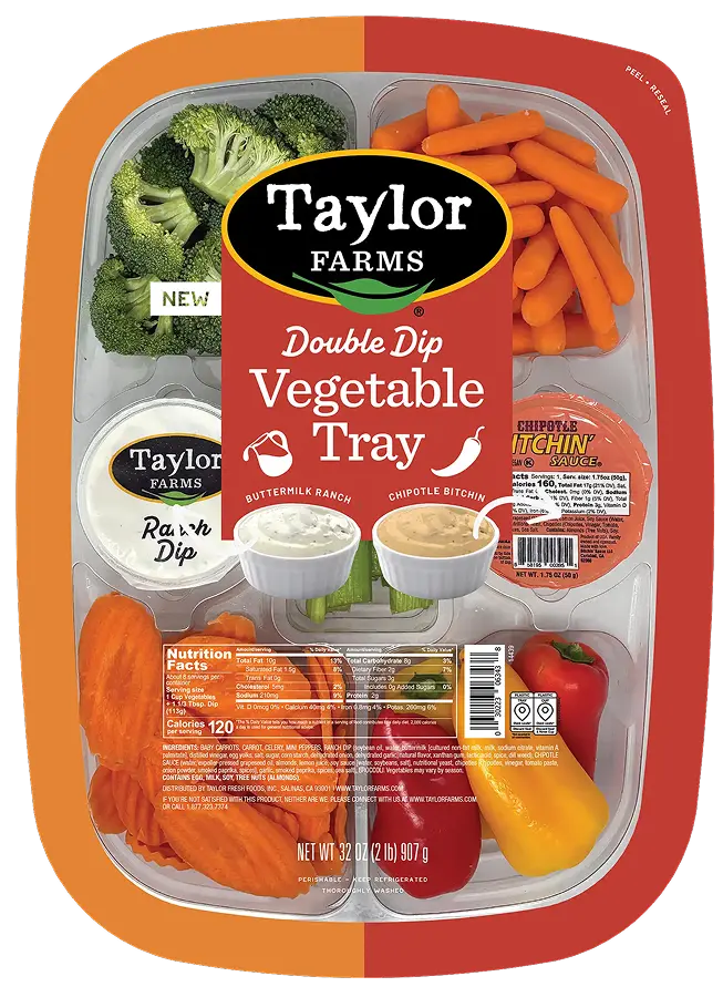 Double Dip Vegetable Tray with Ranch & Chipotle Bitchin’ Sauce - 32 oz