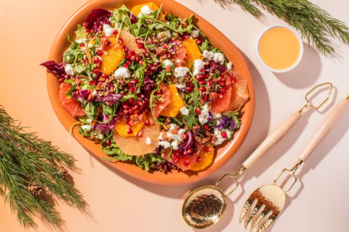 Holiday survival kit for stress-free celebrations featuring healthy snacks, festive decorations, and relaxation essentials.