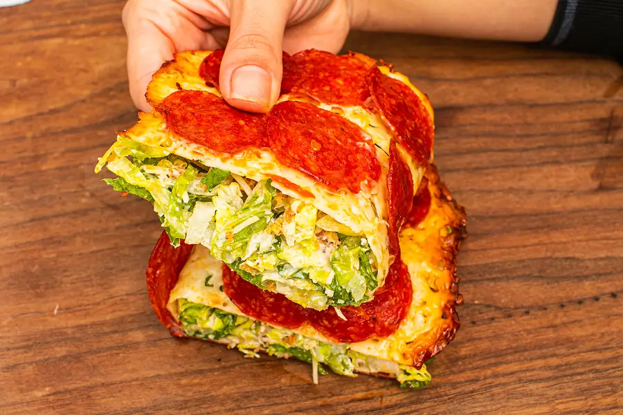 Crispy Pepperoni Caesar Wrap