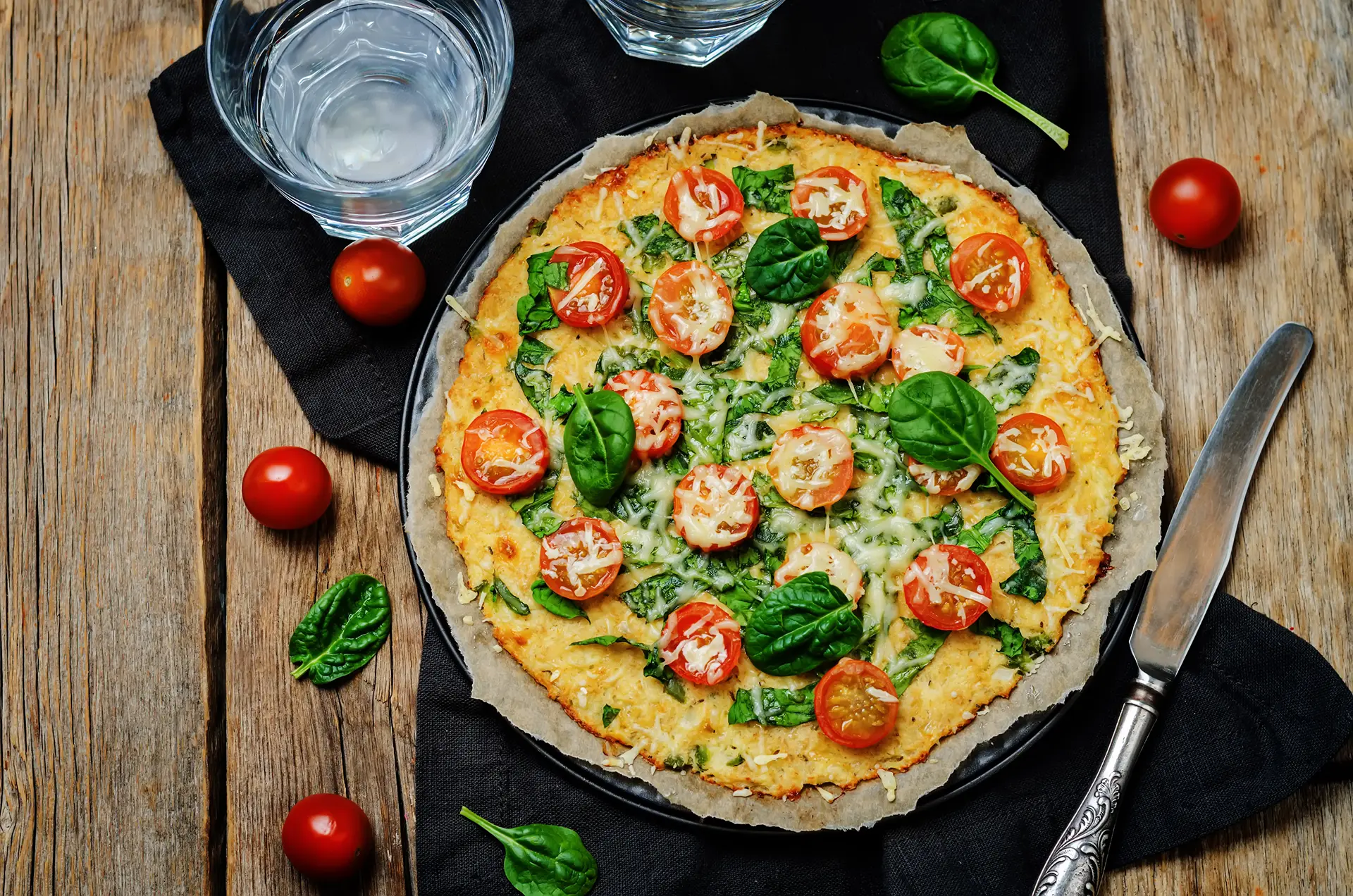 Cauliflower Pizza Crust Flatbread