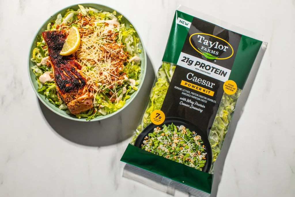 Protein Caesar Bowl with Grilled Salmon & Lemon