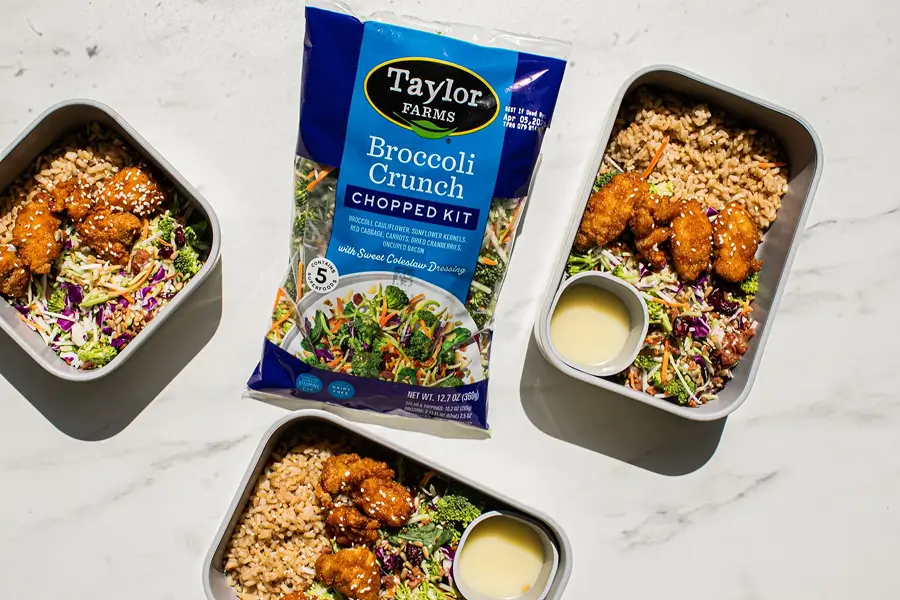 Hot Honey Chicken Broccoli Crunch Bowls Package