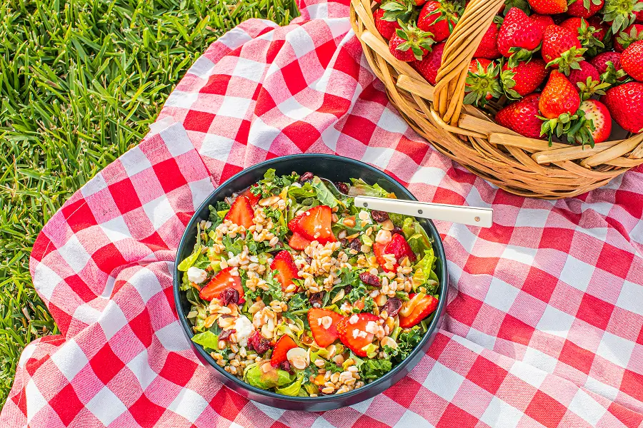 Strawberry Crisp & Barley Picnic Salad