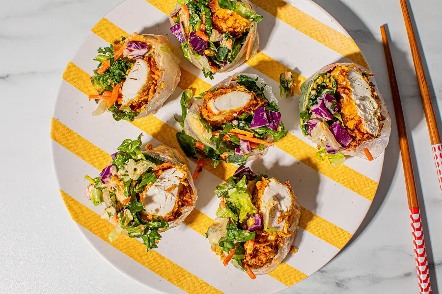 Crispy Southwest Spring Rolls with Cornflake Chicken