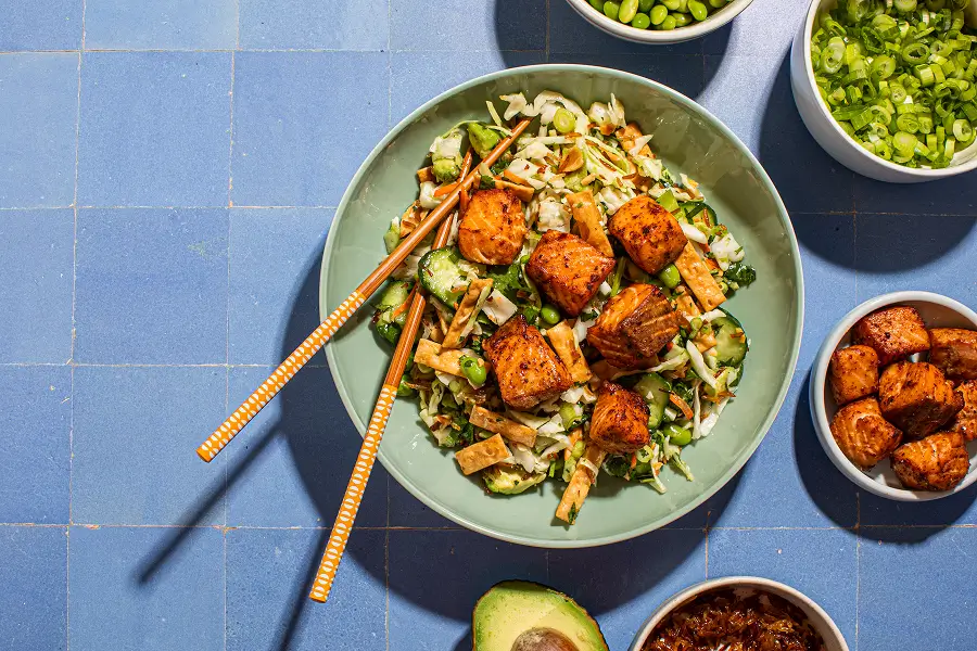 Crispy Rice & Salmon Salad